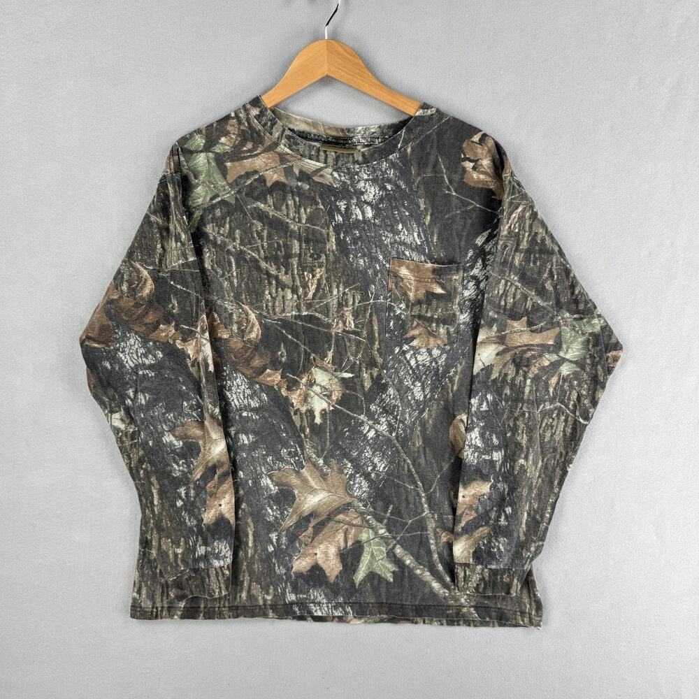 Jerzees Outdoors Shirt Mens XL Multicolor Camo Long Sleeve Pocket Hunting